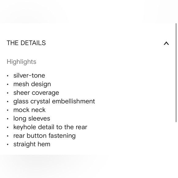 NWOT GESTUZ Yadegz Crystal Embellished Mesh Mock Neck Top - Small - Picture 11 of 12